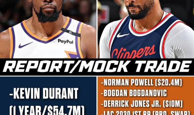 一夜3大交易动态！快船追杜兰特筹码曝光，步行者2换1交易达成